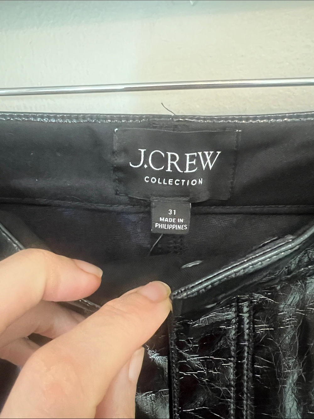 J. Crew Collection Faux Patent Leather Demi-Boot High Rise Pants - Picture 6 of 8
